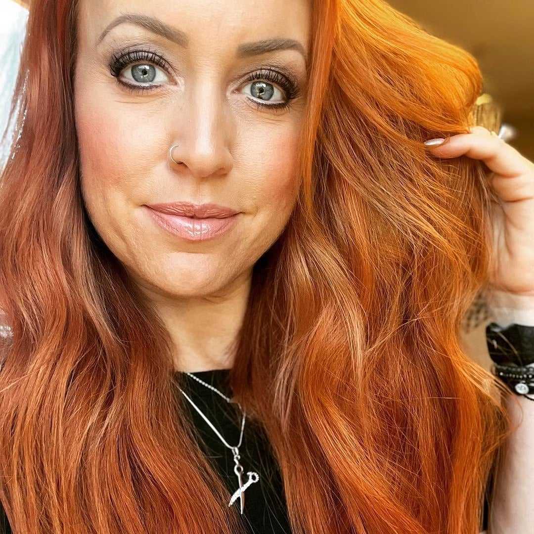 Shawna owner of Hair Crush has red babylights